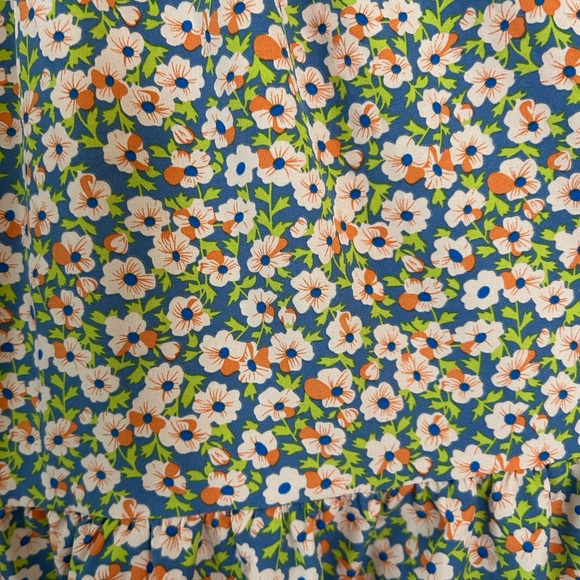 SHEIN floral Tiered green and pink size small Trumpet Maxi Skirt - Picture 2 of 4